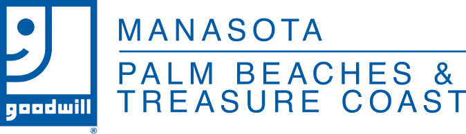 Goodwill Manasota, Palm Beaches and Treasure Island Logo in Blue