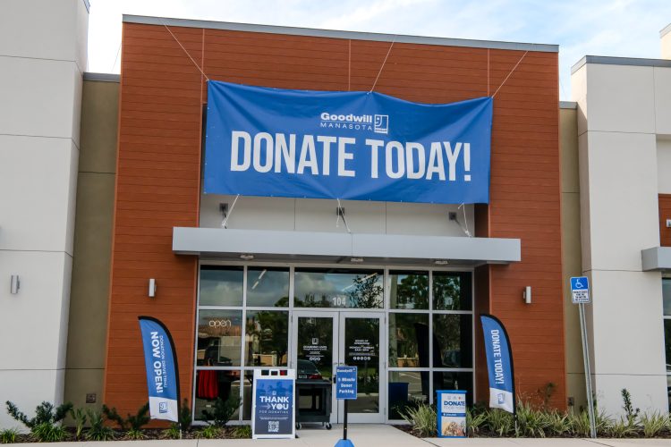 Exterior of Goodwill Manasota Waterside ADC at 7180 University Parkway in Lakewood Ranch.